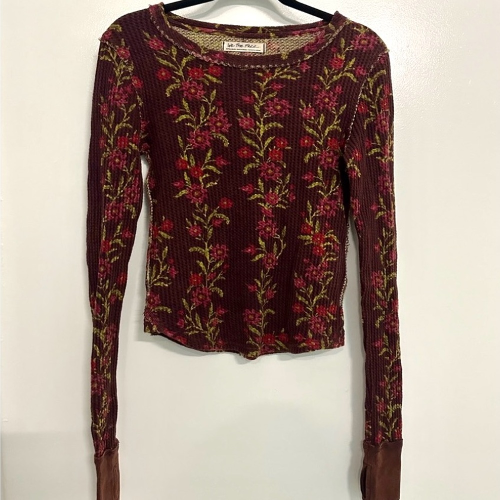 Free People Floral Longsleeve